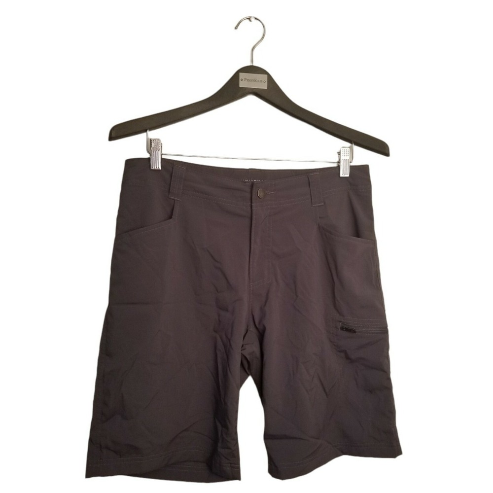 Columbia Gray Men's Shorts Omni-Shade Sun Protection Flat Front Size 32W 10 IN